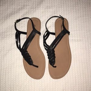 Black American eagle sandals